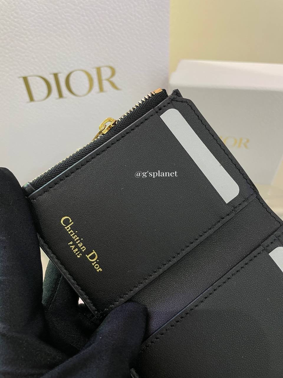 Dior Saddle Lotus Wallet black