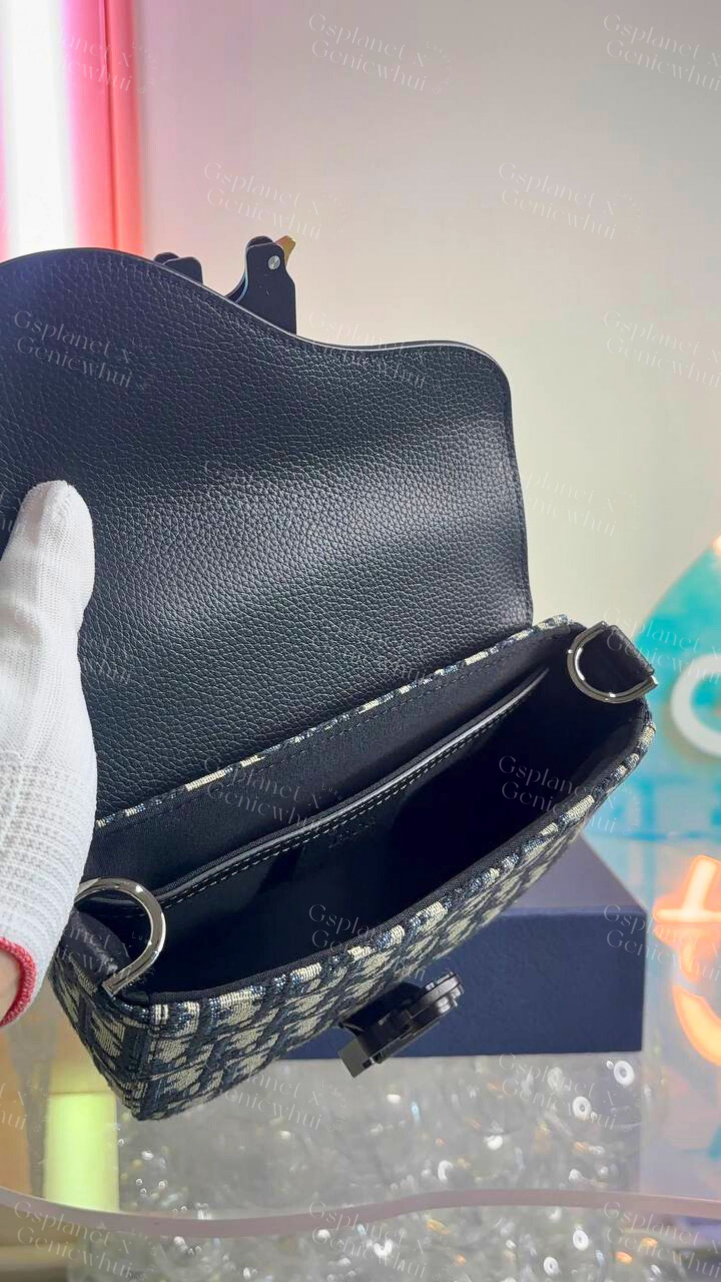 DIOR Mini Saddle Messenger Bag with Flap