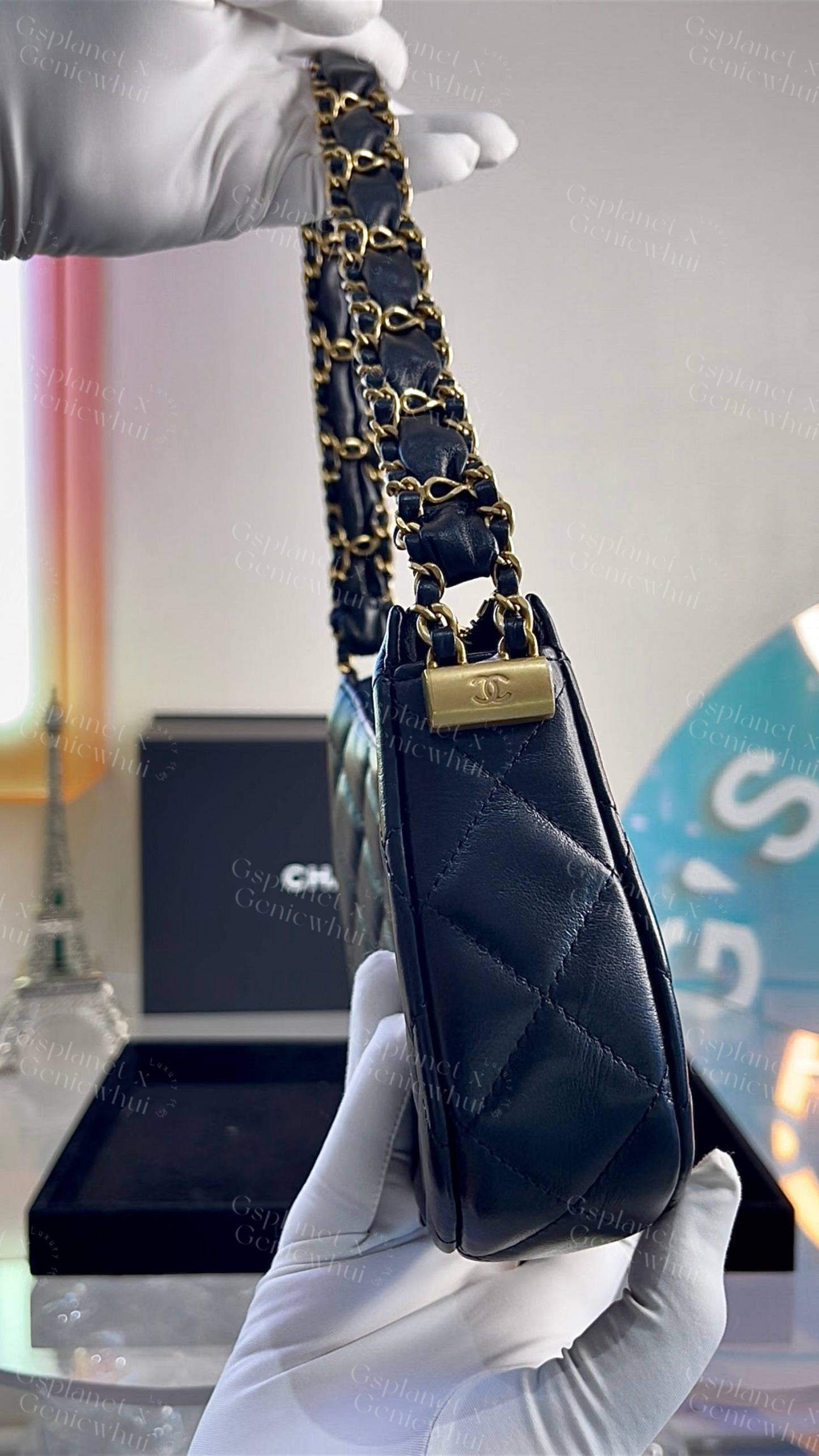 Re.bag【 Chanel23k Hobo Bag 单肩腋下包 – Black / Gold Hardware】