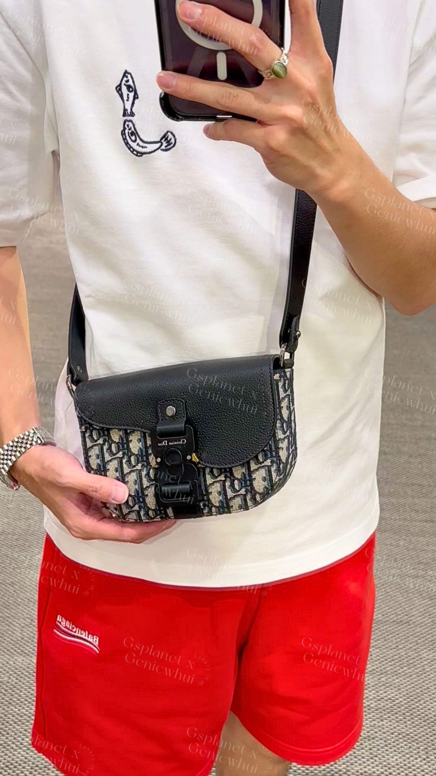 DIOR Mini Saddle Messenger Bag with Flap