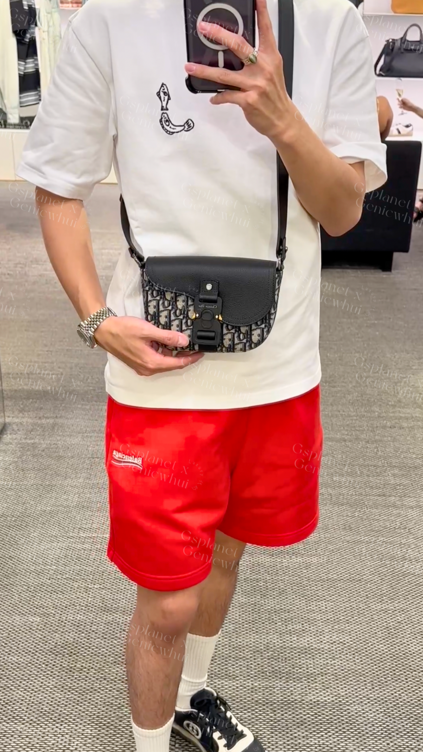 DIOR Mini Saddle Messenger Bag with Flap