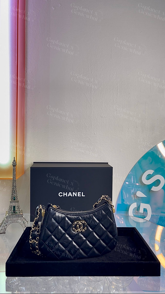 Re.bag【 Chanel23k Hobo Bag 单肩腋下包 – Black / Gold Hardware】