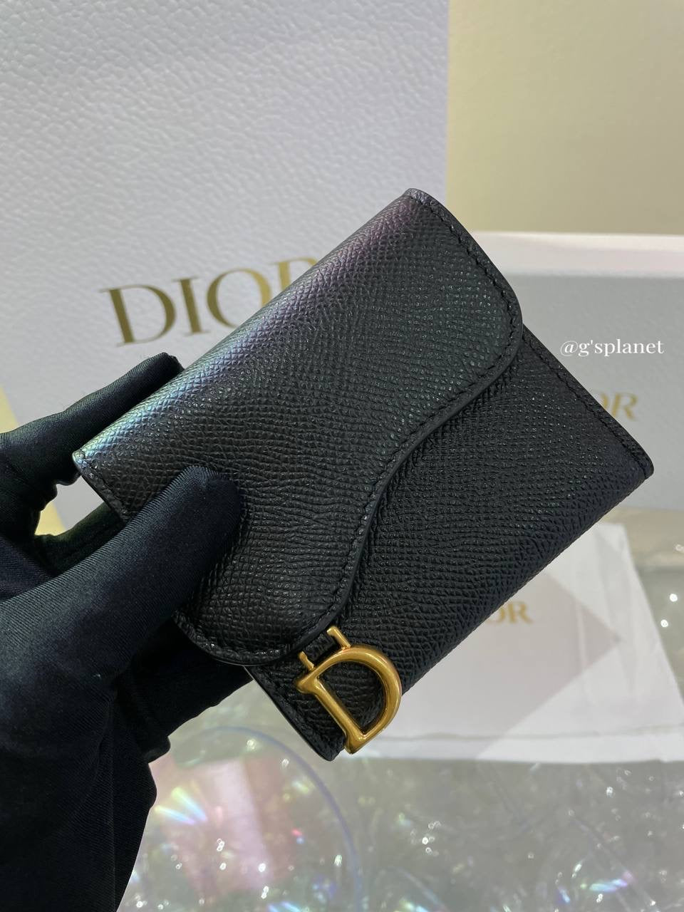 Dior Saddle Lotus Wallet black