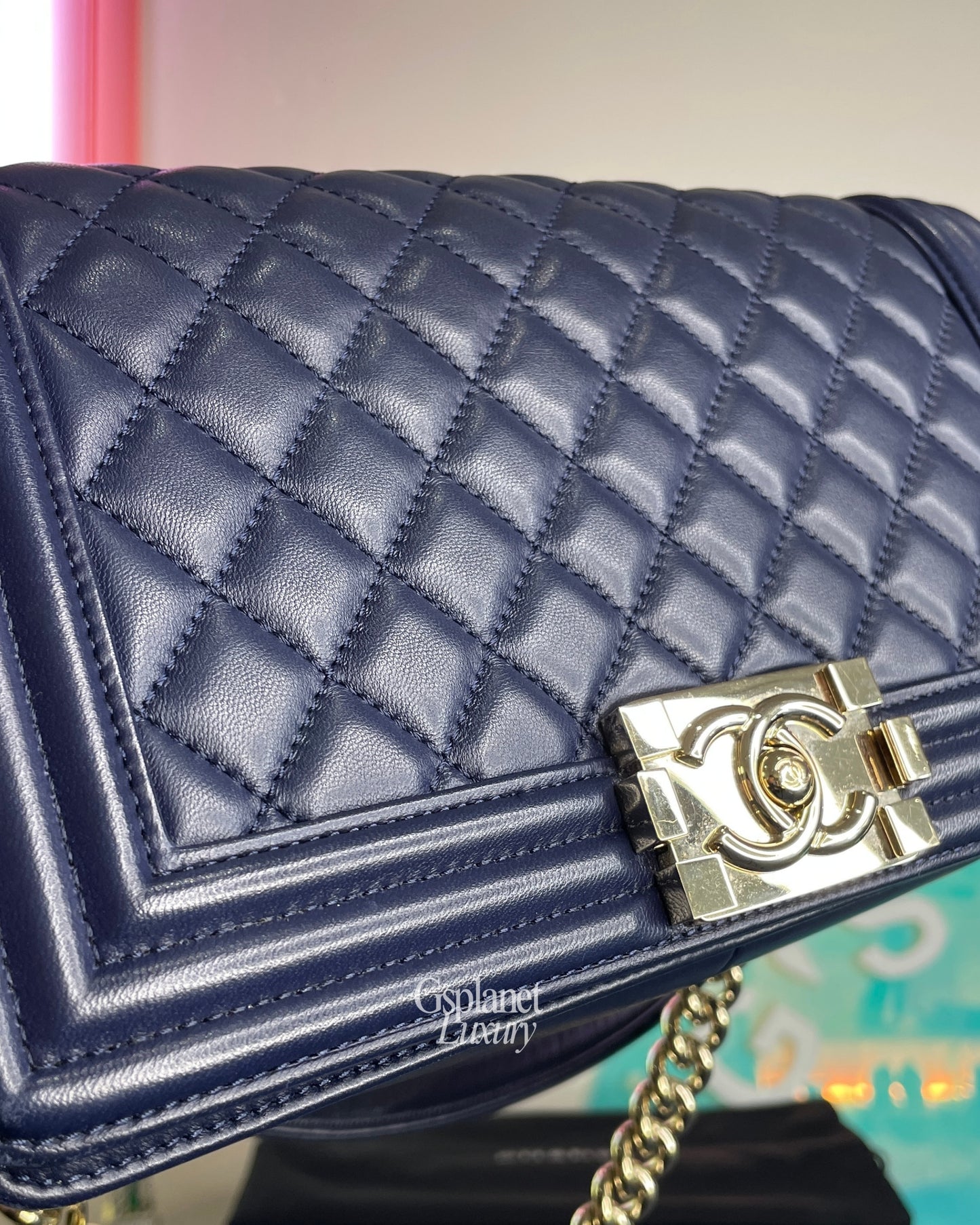PreLoved Chanel LeBoy Medium Royal Blue