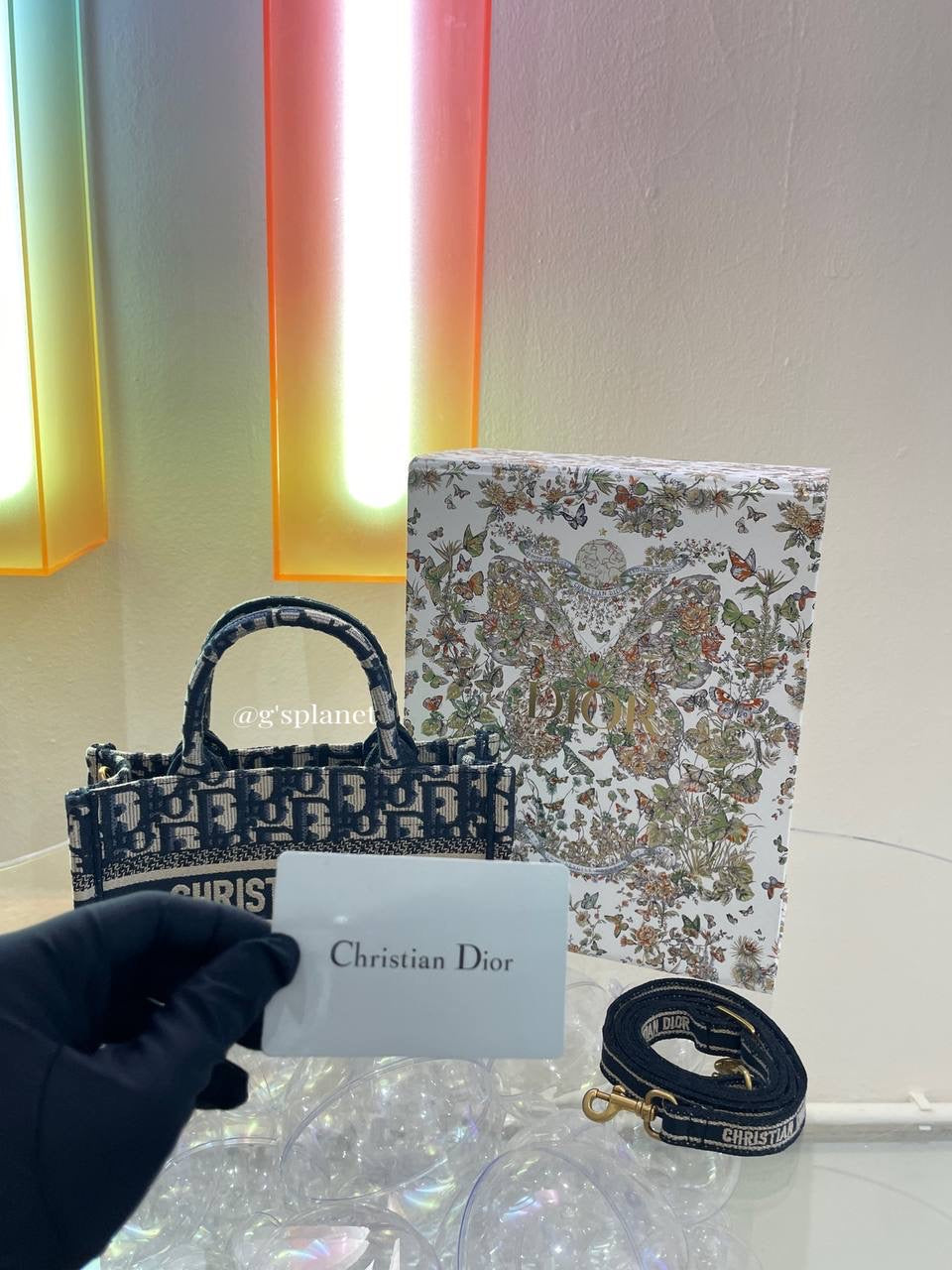 Mini Dior Book Tote with Strap