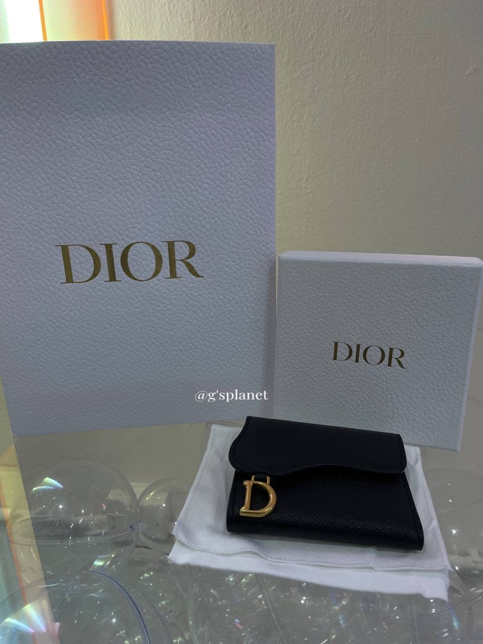 Dior Saddle Lotus Wallet black