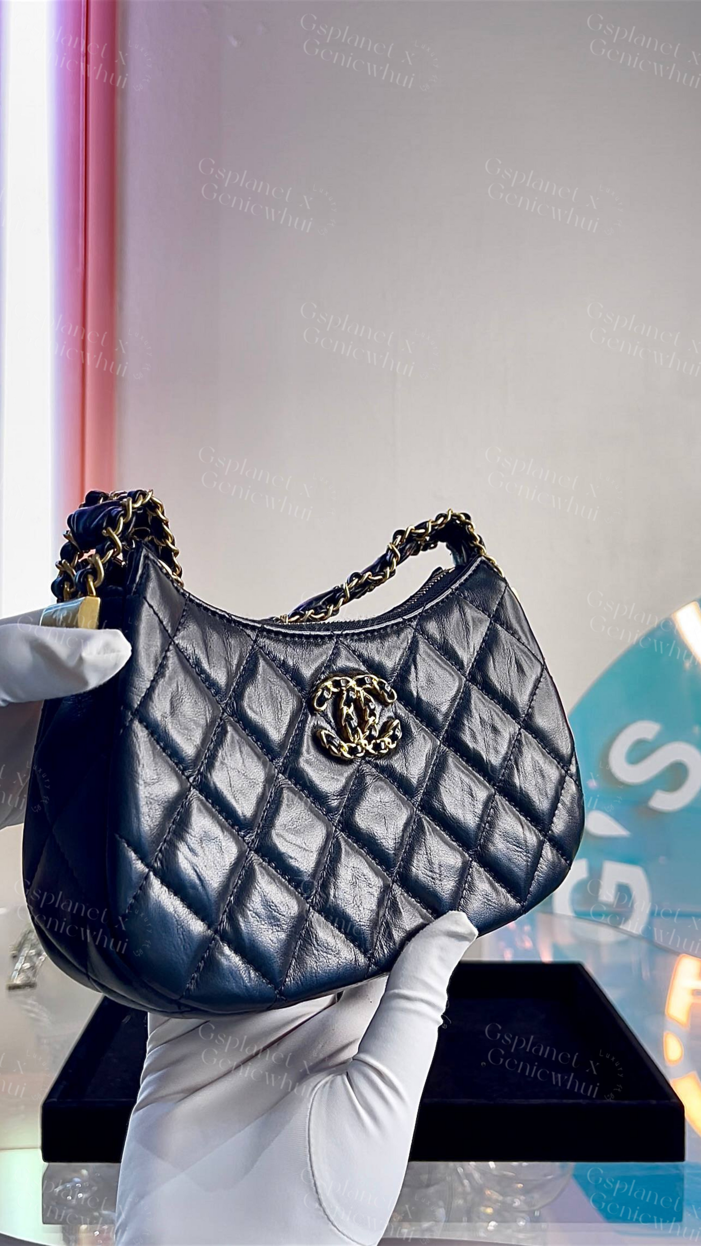 Re.bag【 Chanel23k Hobo Bag 单肩腋下包 – Black / Gold Hardware】