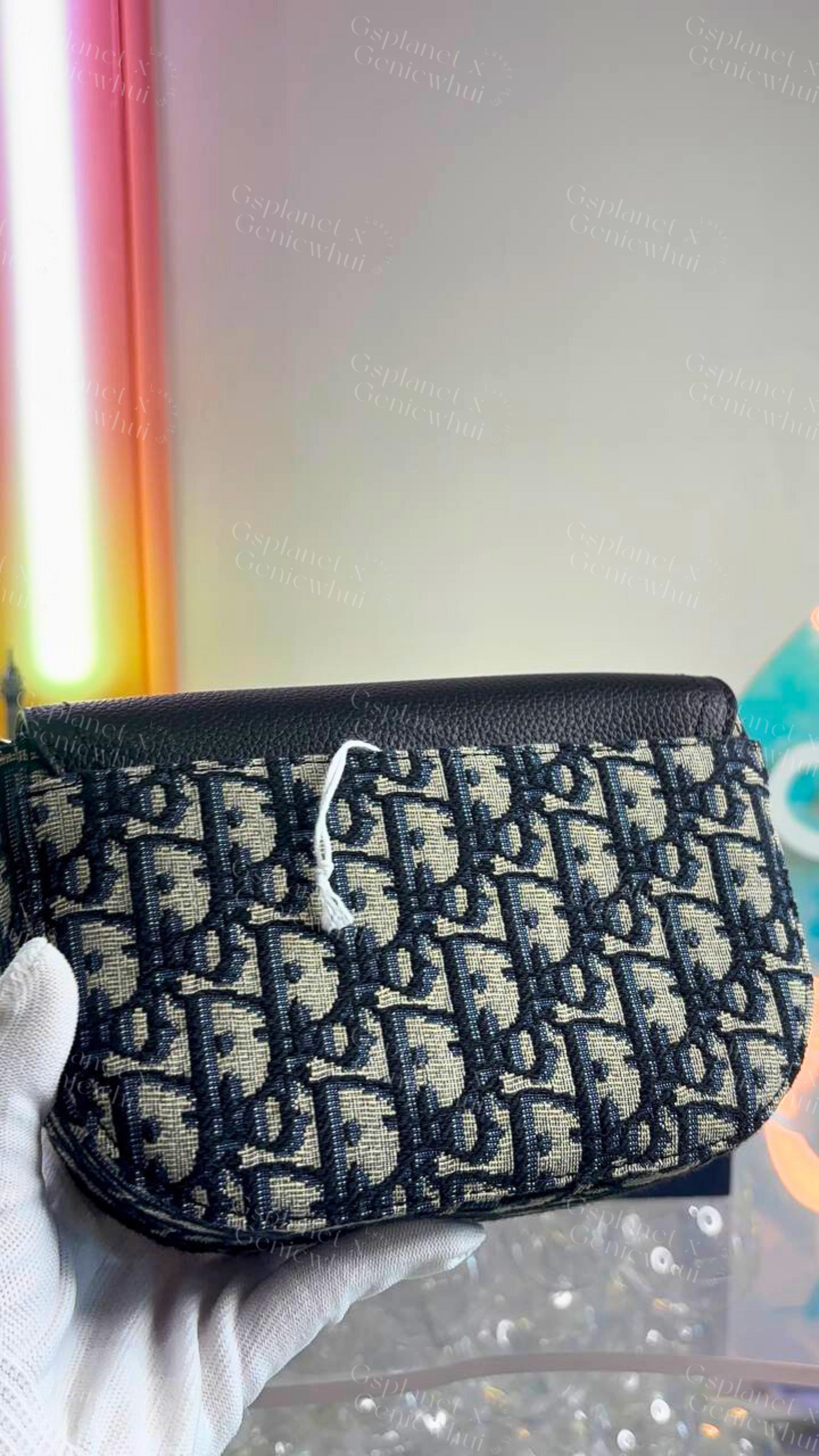 DIOR Mini Saddle Messenger Bag with Flap