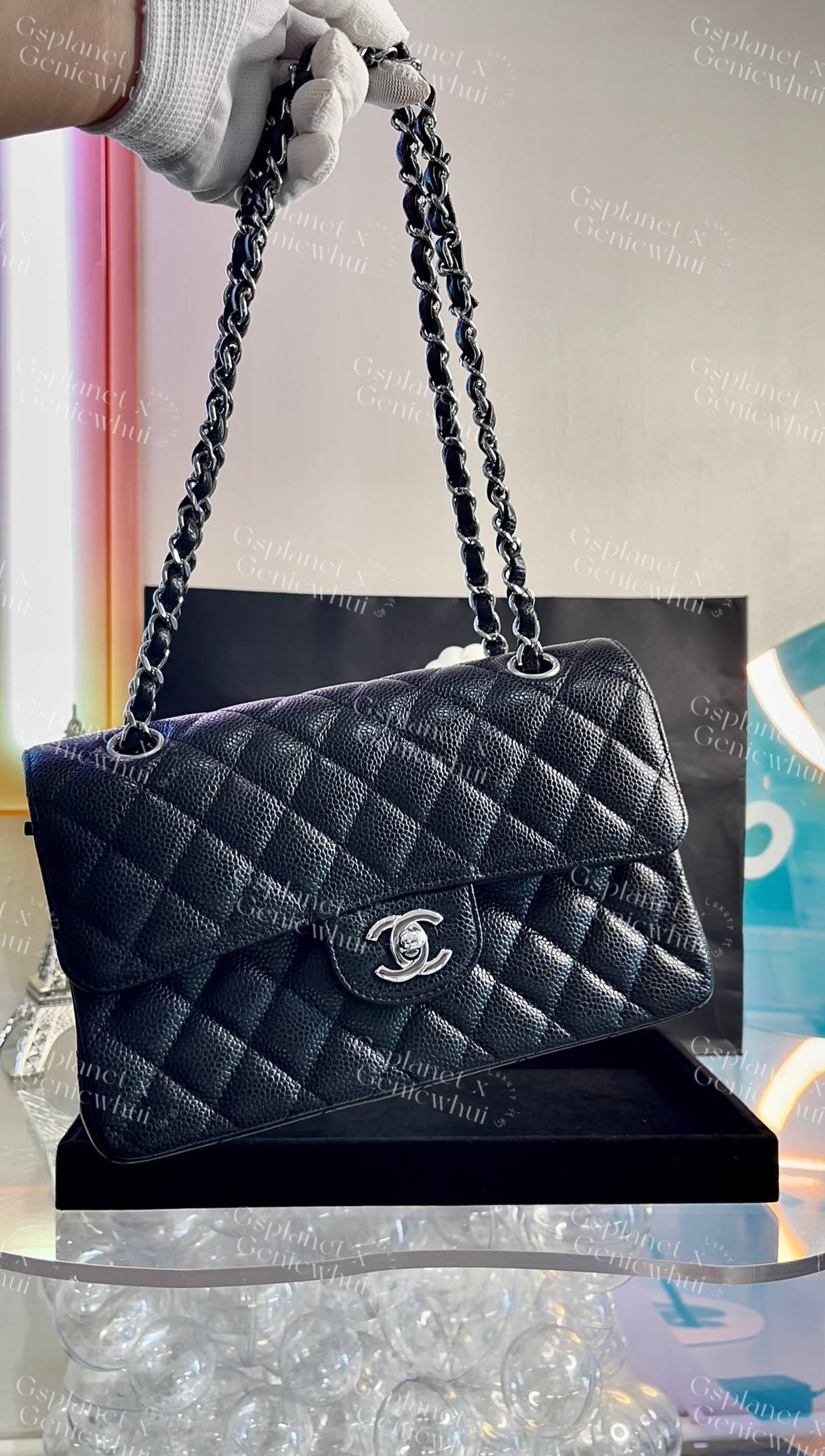 Re.bag 【Chanel CF 方胖子 – Black Caviar / Gold Hardware】