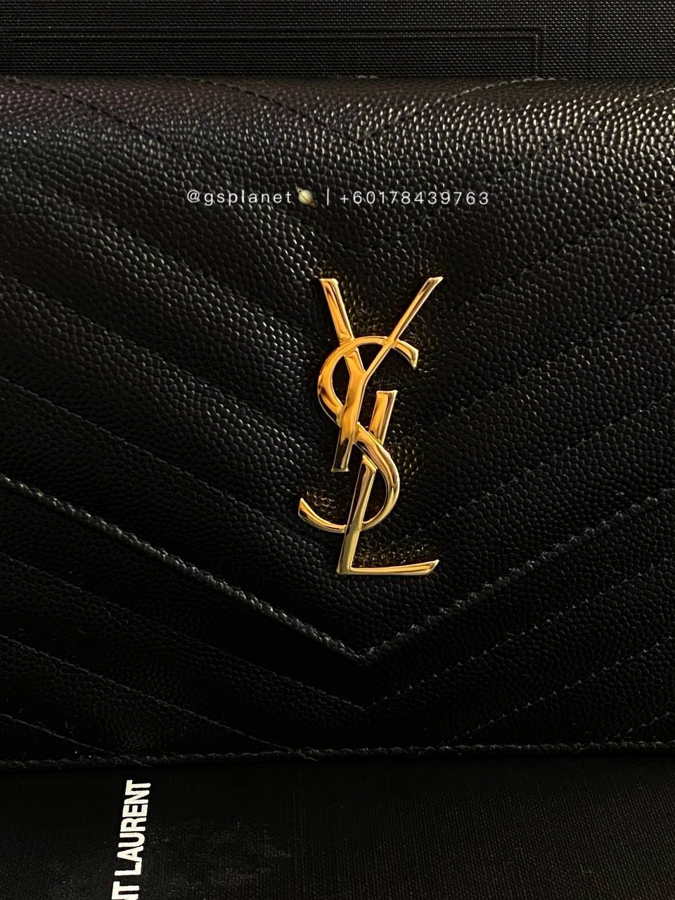 YSL CASSANDRE ENVELOPE CHAIN WALLET