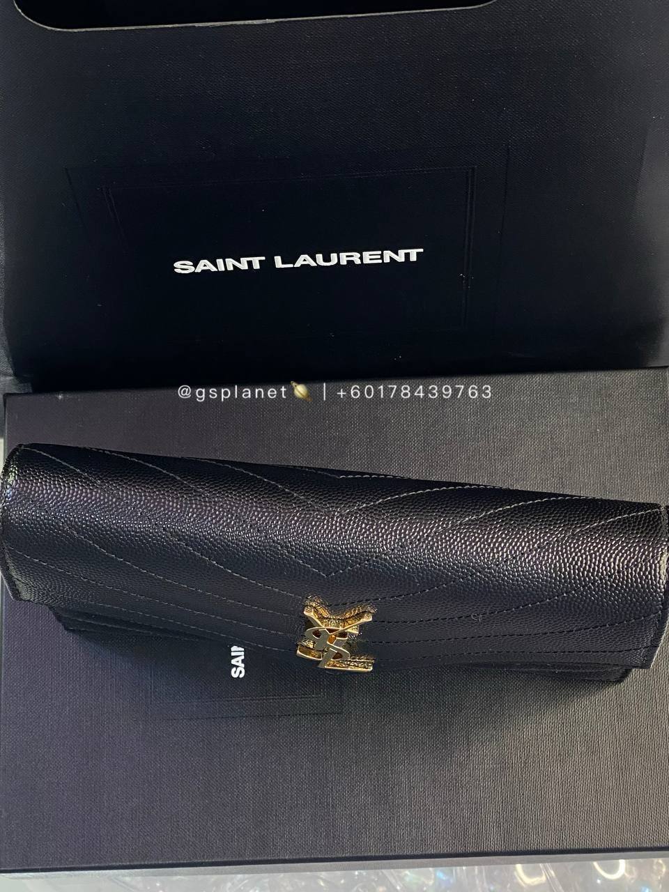 YSL CASSANDRE ENVELOPE CHAIN WALLET