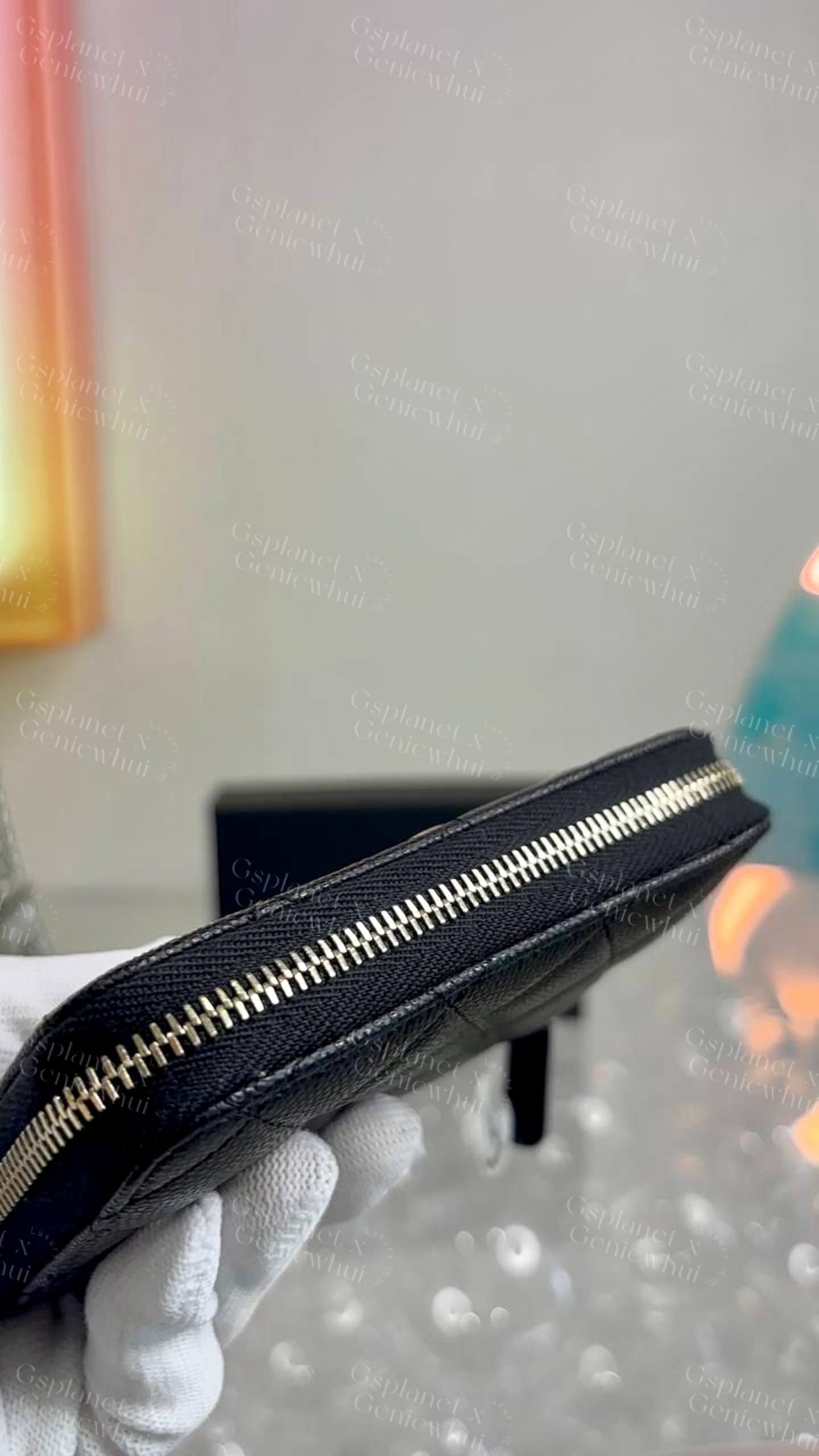 Chanel Zip Card Case Big CC Logo