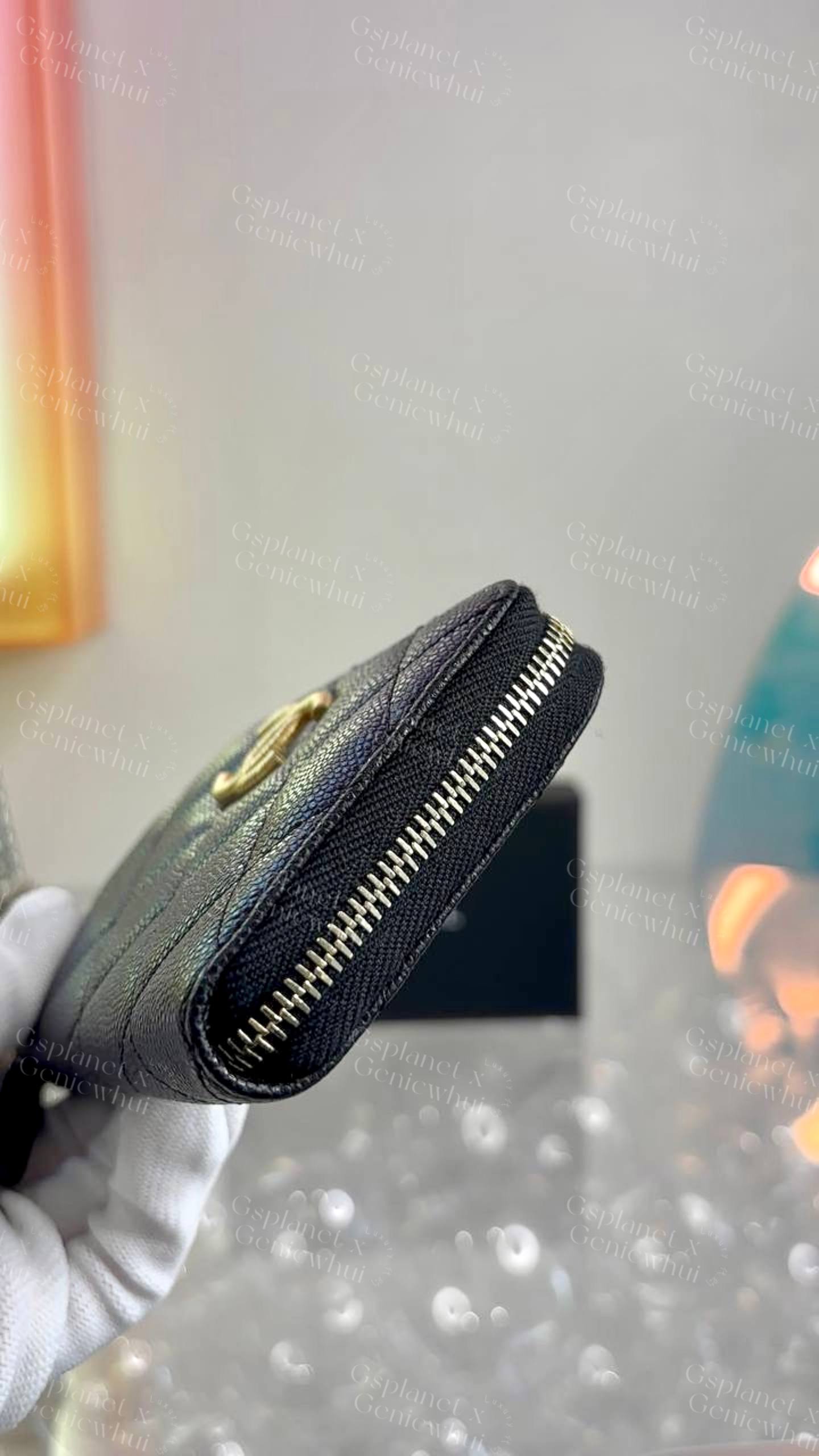 Chanel Zip Card Case Big CC Logo