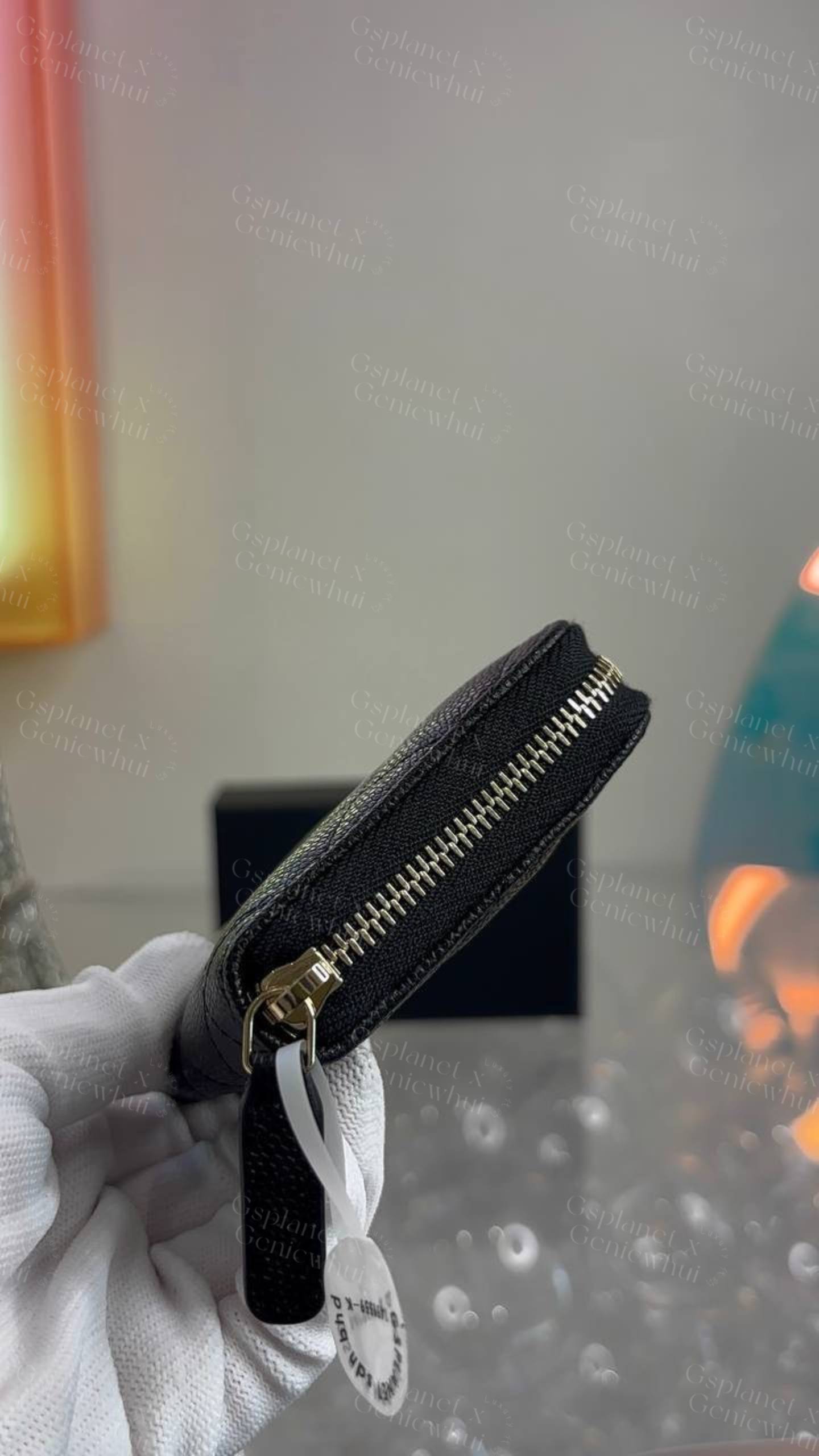 Chanel Zip Card Case Big CC Logo