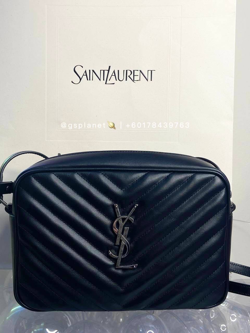 YSL camera bag in quilted leather