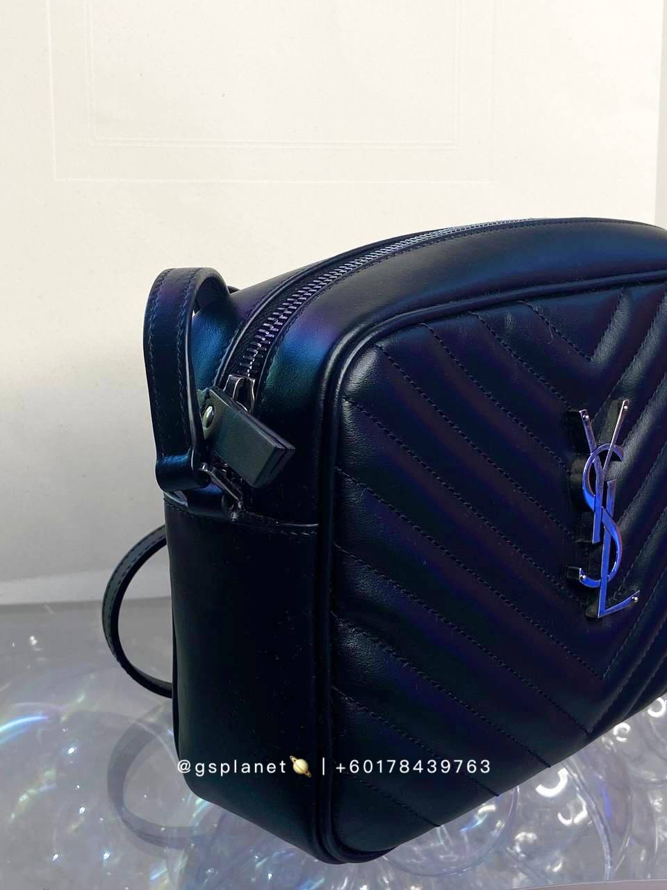 YSL camera bag in quilted leather