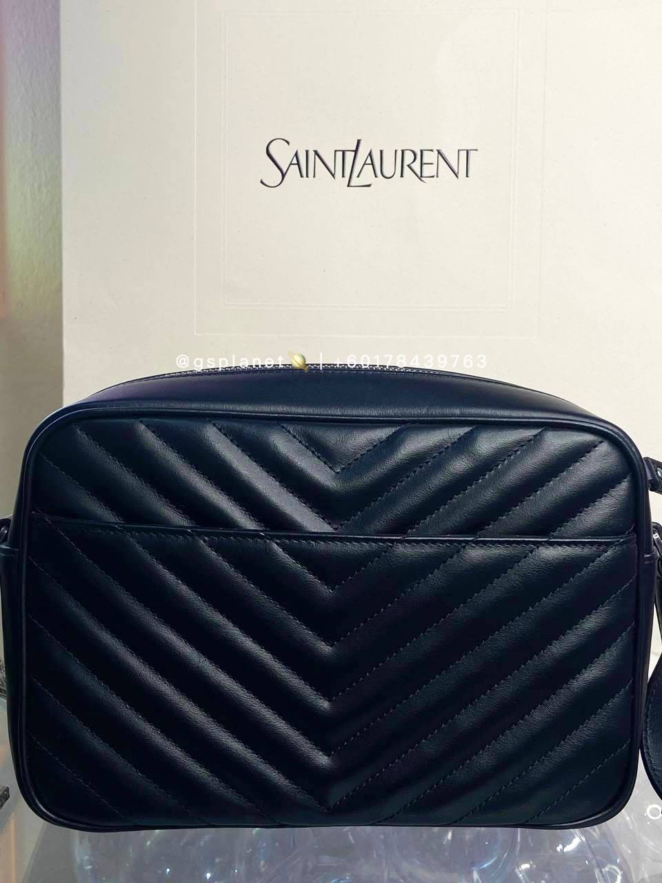 YSL camera bag in quilted leather