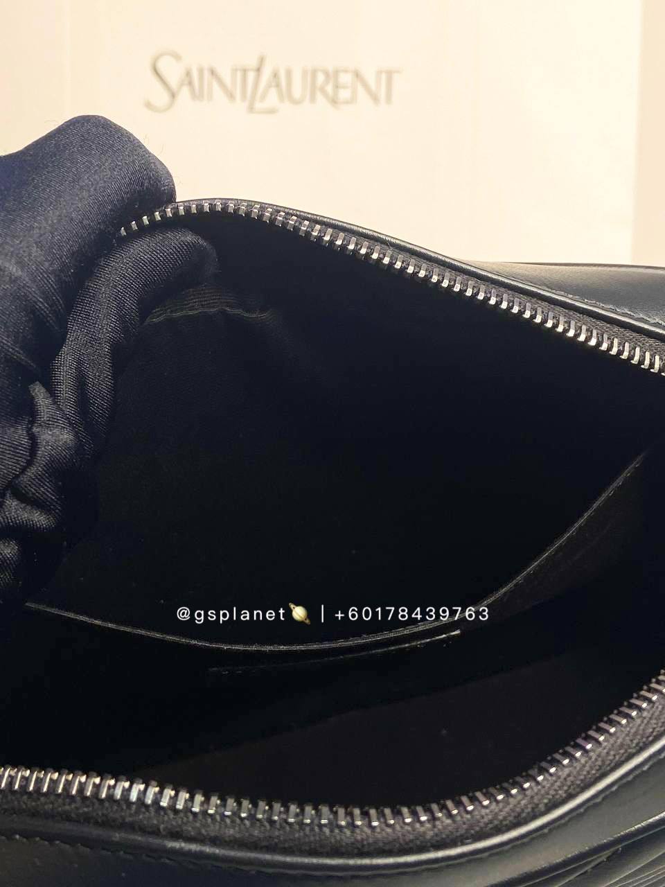 YSL camera bag in quilted leather