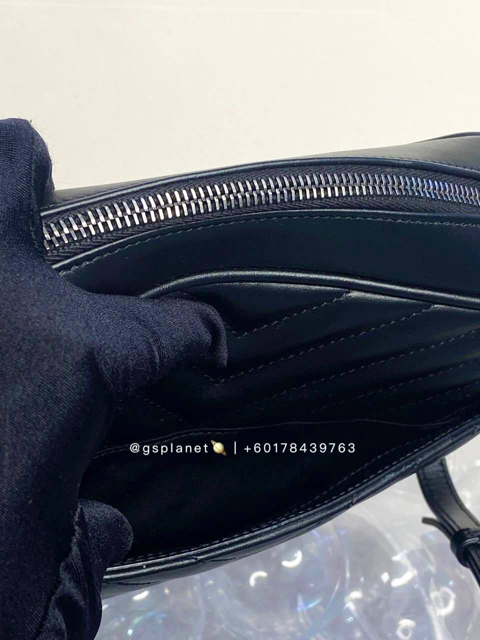 YSL camera bag in quilted leather