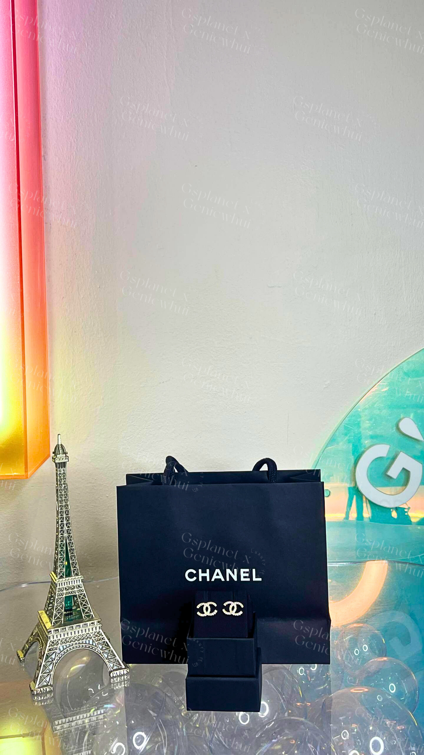 CHANEL Classic Crystal Stud Earrings