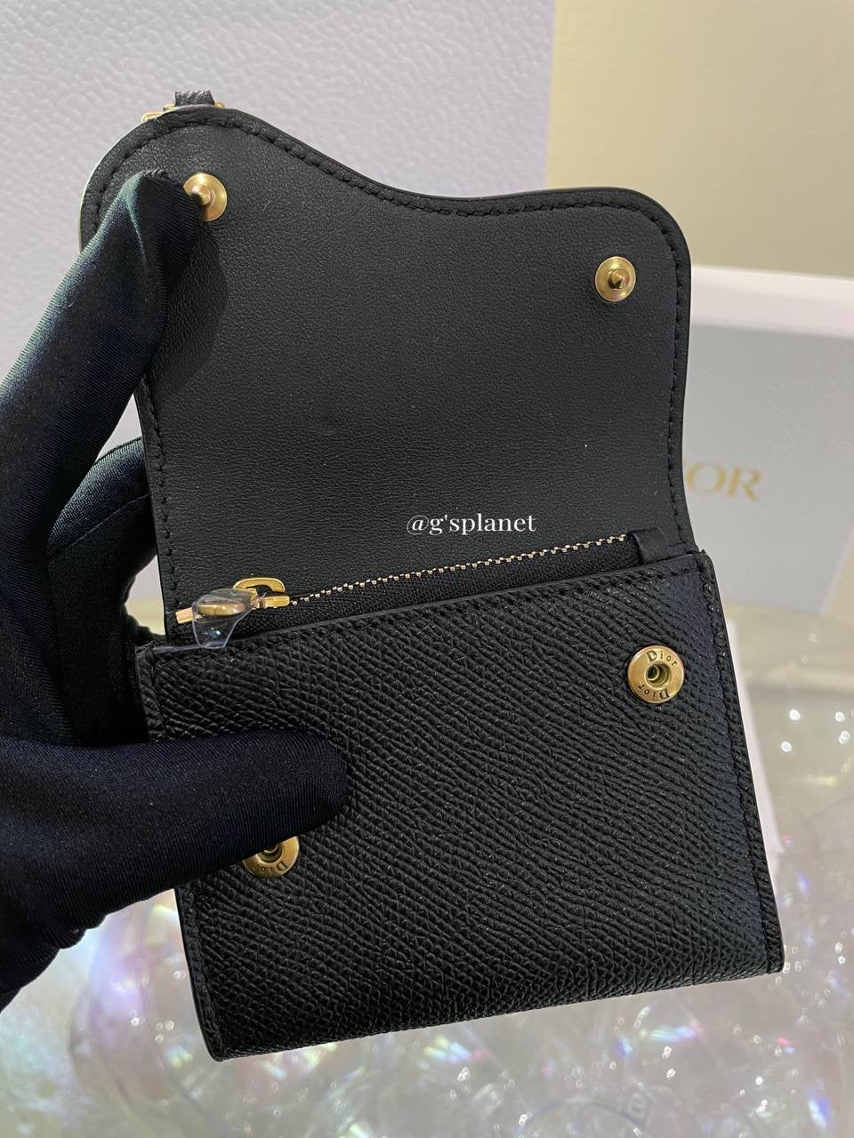 Dior Saddle Lotus Wallet black