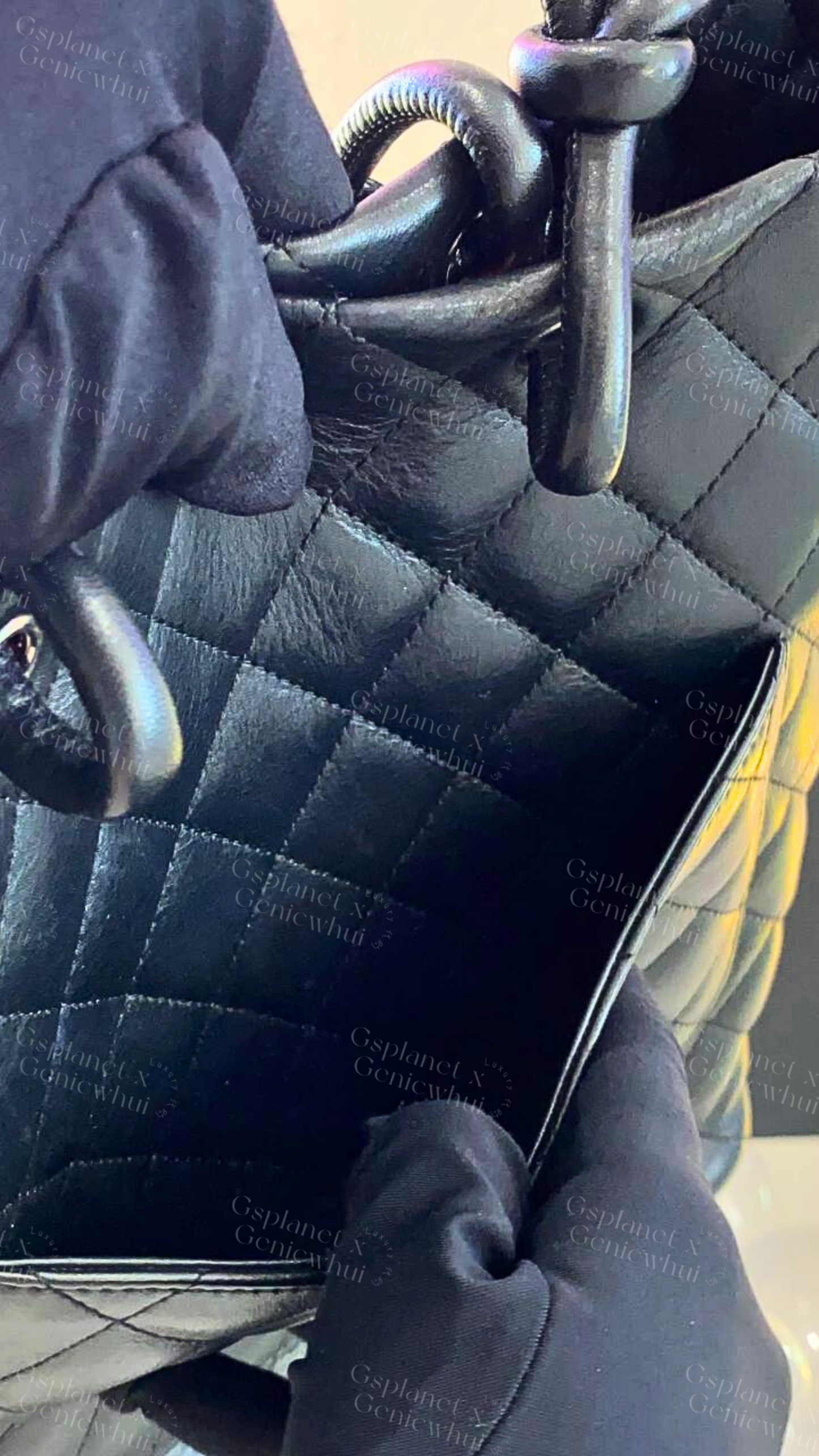 Re.bag【 Chanel Cambon Ligne tote bag -  Black 】