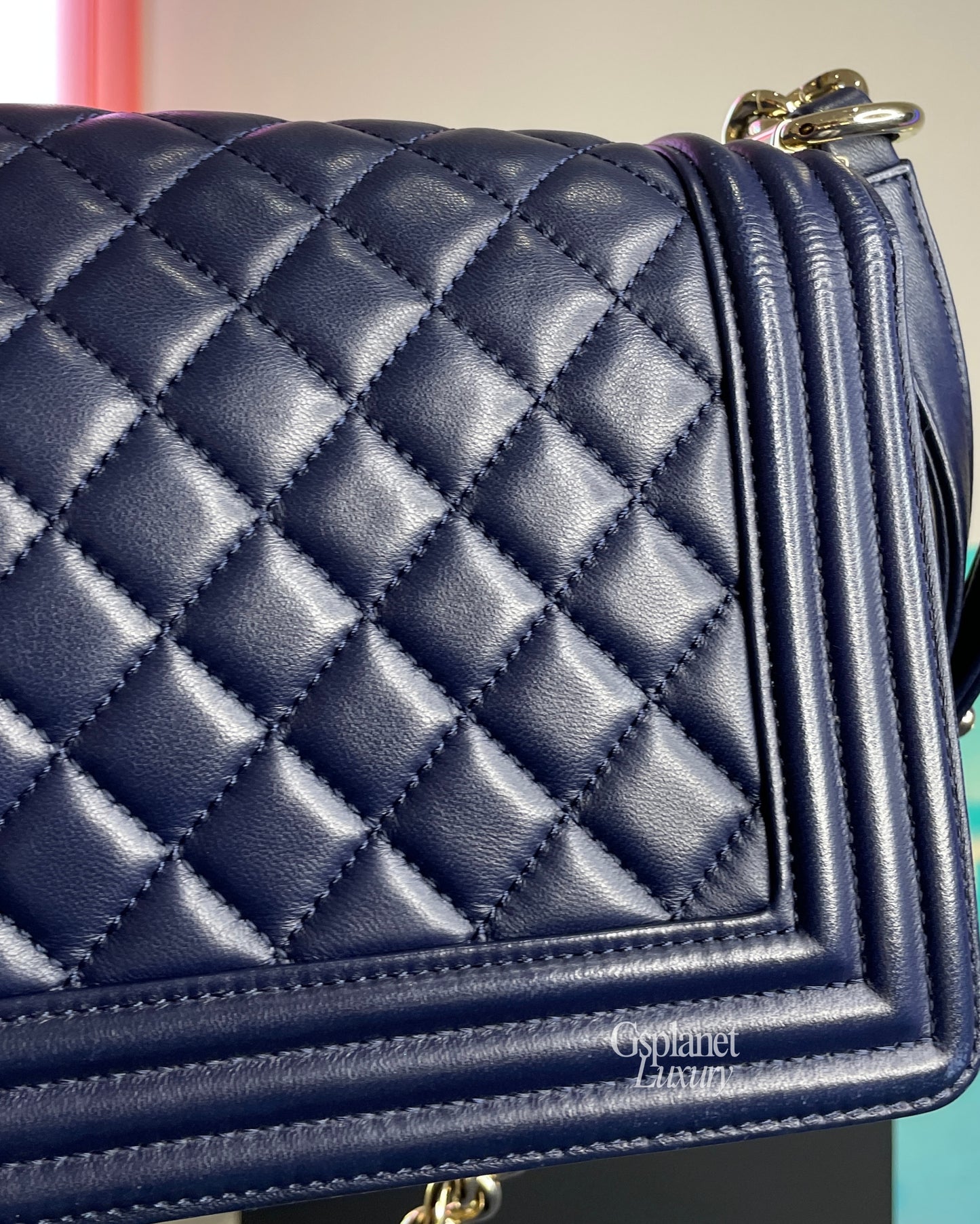 PreLoved Chanel LeBoy Medium Royal Blue
