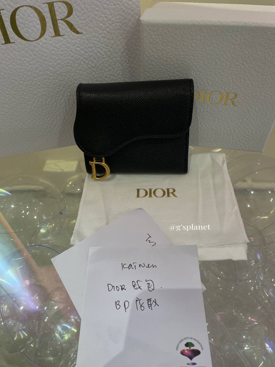 Dior Saddle Lotus Wallet black