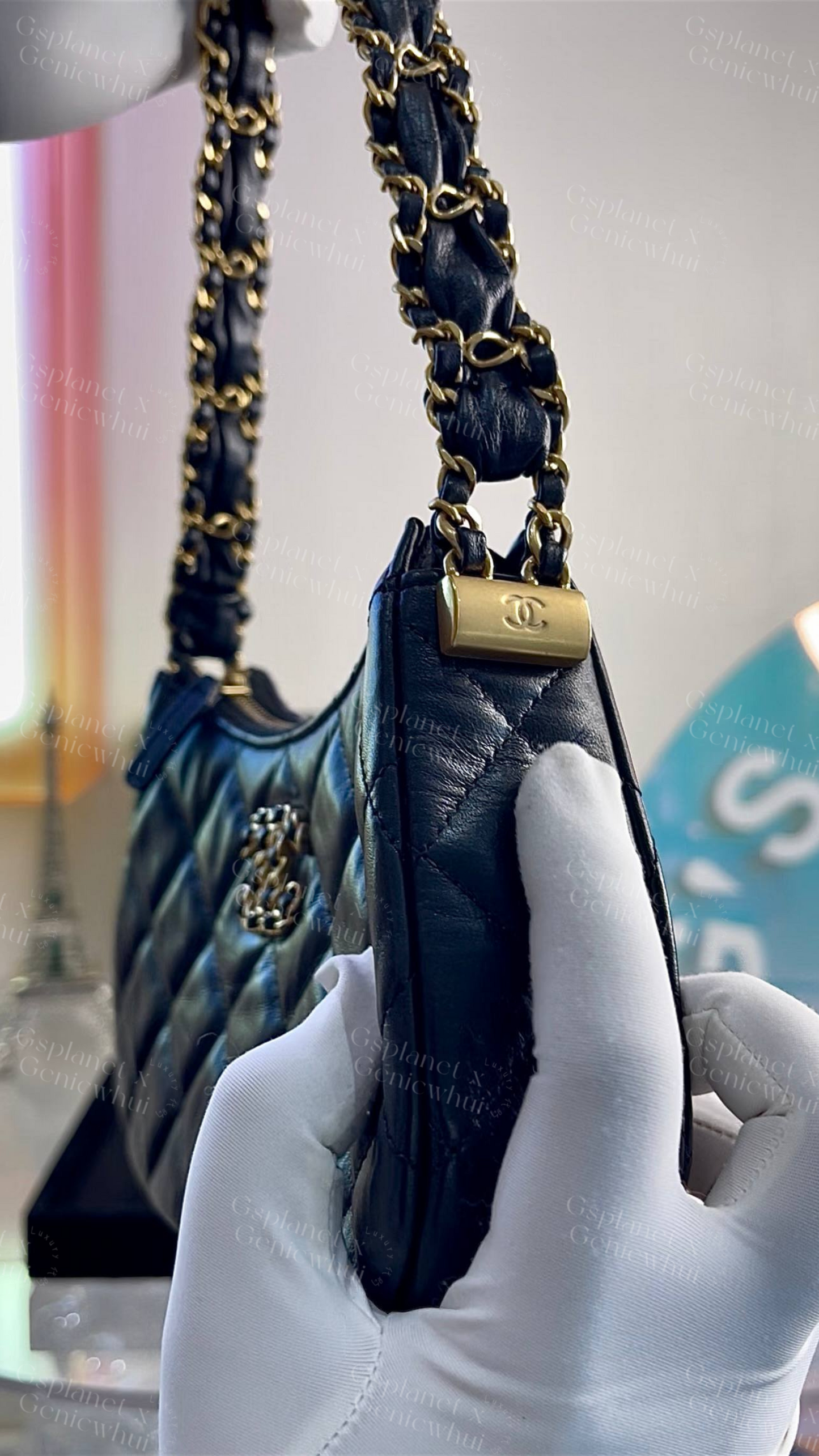 Re.bag【 Chanel23k Hobo Bag 单肩腋下包 – Black / Gold Hardware】