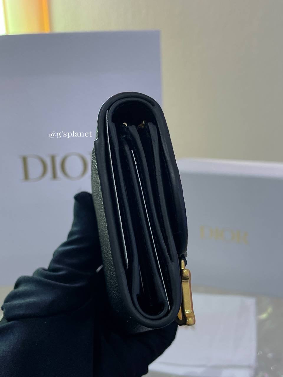 Dior Saddle Lotus Wallet black