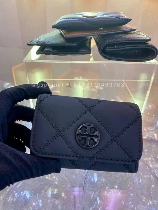 Tory  Burch 💫纯黑磨砂经典小卡包