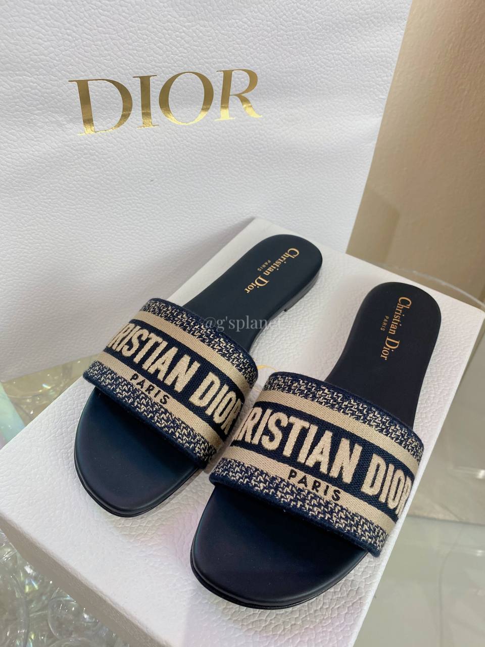 D I O R Sandle Cloth mules