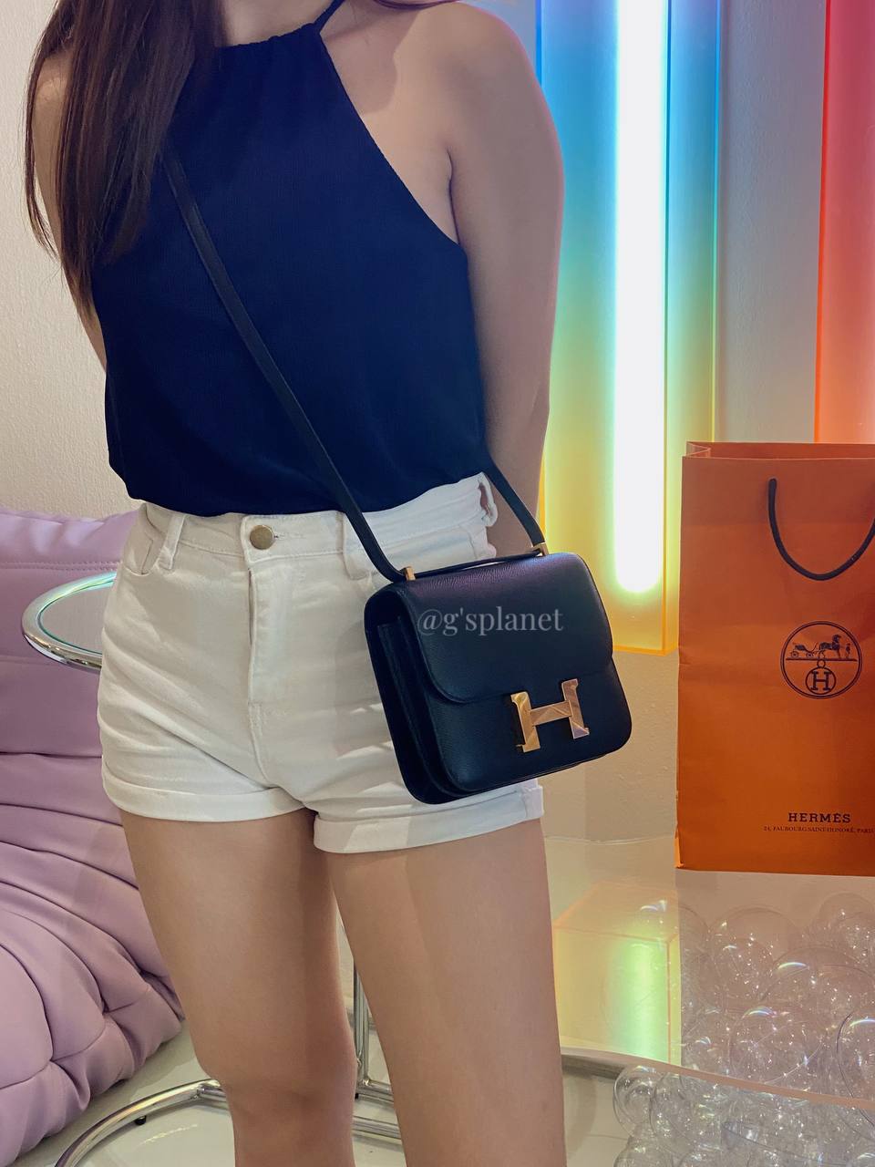 Hermes  CONSTANCE 19 BLACK GHW