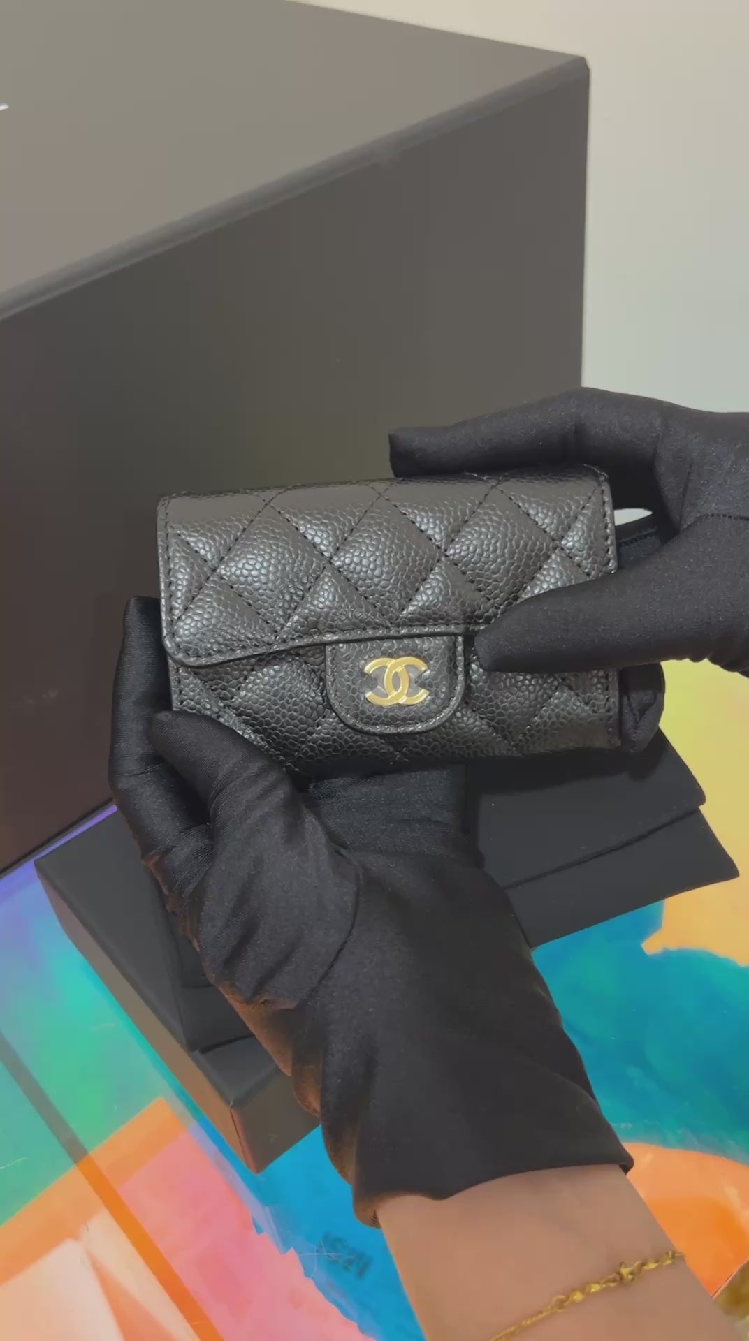 Chanel classic discount flap card holder