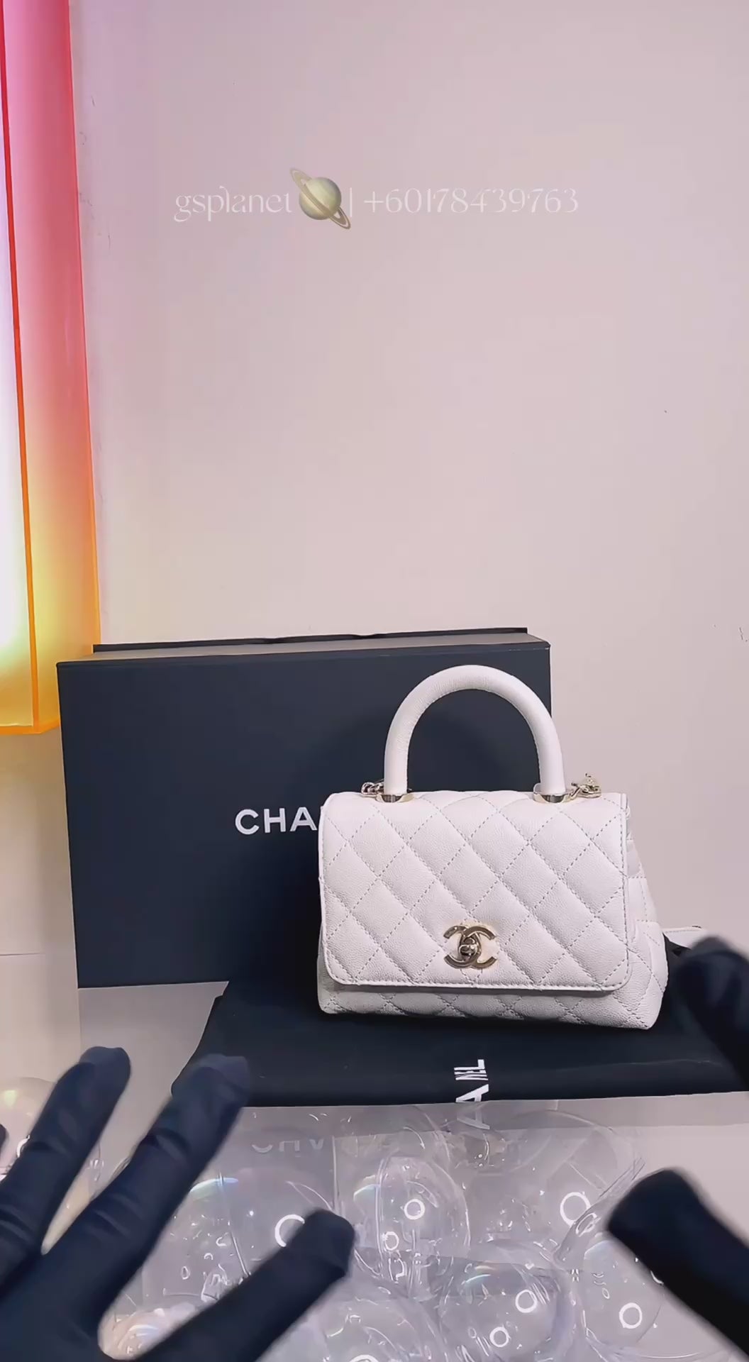 Harga chanel small flap bag with top handle sale